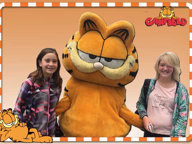 Op de foto met Garfield