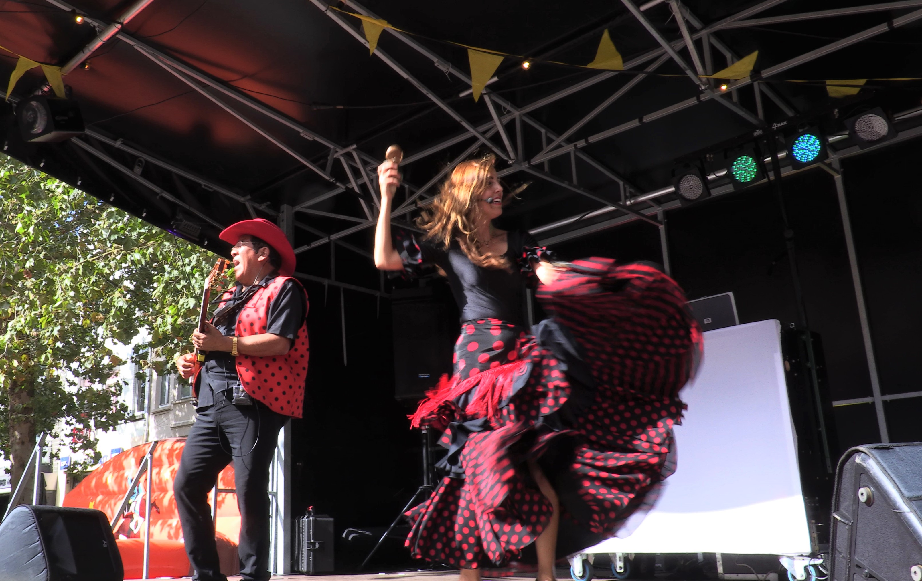 Spaanse zanger en danseres Flamenco show